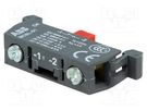 Contact block, microswitch; 22mm; front fixing; Contacts: NC ABB