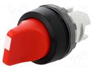 Switch: rotary; 22mm; Stabl.pos: 3; red; none; IP66; prominent; Pos: 3 ABB