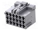 Connector: rectangular; JPT; female; plug; for cable; PIN: 18; grey TE Connectivity