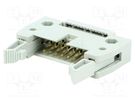 Plug; IDC; male; PIN: 14; with ejector; IDC; for ribbon cable; 3A CONNFLY