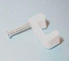 CABLE CLIP, POLYETHYLENE, 10MM, WHITE