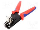 Stripping tool; 0.09÷2.08mm2; Wire: round; 195mm KNIPEX