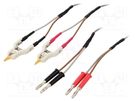 Kelvin cable; Len: 1.2m; banana plug 4mm x4,Kelvin vice x2 GW INSTEK