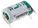 Battery: lithium; 3.6V; 1/2AA; 1200mAh; non-rechargeable SAFT