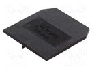 End/partition plate; black; Width: 1.5mm; polyamide; -25÷100°C POKÓJ