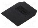End/partition plate; black; Width: 1mm; polyamide; -25÷100°C POKÓJ