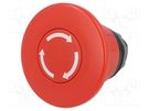 Switch: emergency stop; 22mm; Stabl.pos: 2; red; none; IP66; Pos: 2 ABB