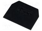 End plate; black; Width: 1mm; polyamide; -25÷100°C; ZG-G10 POKÓJ