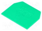 End plate; green; Width: 1mm; polyamide; -25÷100°C; ZG-G10 POKÓJ