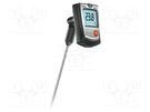 Meter: temperature; digital; LCD; -50÷350°C; Probe l: 200mm; Pocket TESTO