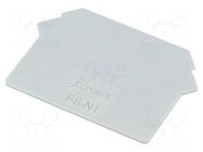 End plate; grey; polyamide; 1mm POKÓJ