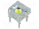 LED Super Flux; 7.62x7.62mm; bicolour; yellow/white; 120°; 20mA OPTOSUPPLY