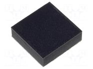 Self-adhesive foot; black; rubber; Y: 8mm; X: 8mm; Z: 2.5mm FIX&FASTEN