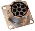 UTO01619PH male square flange receptacle, IP67 and 48h salt spray