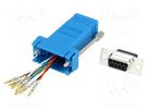 Transition: adapter; D-Sub 9pin female,RJ45 socket; blue MH CONNECTORS