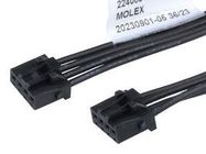CABLE ASSY, 4P RCPT-RCPT, 300MM, BLK
