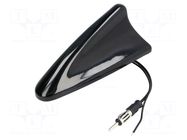 Antenna; automotive,SHARK; AM,FM; DIN; black; 12VDC; RG174 4CARMEDIA