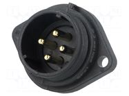 Connector: circular; socket; male; PIN: 4; IP68; SP21; 10A; 500V WEIPU