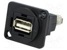 Coupler; USB A socket,both sides; FT; USB 2.0; metal; 19x24mm CLIFF