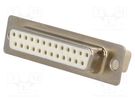 D-Sub; PIN: 25; plug; female; for cable; Type: w/o contacts; 3A; 250V MH CONNECTORS