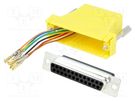 Transition: adapter; D-Sub 25pin female,RJ45 socket; yellow MH CONNECTORS