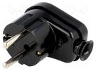 Connector: AC supply; male; plug; 2P+PE; 230VAC; 16A; black; PIN: 3 PLASTROL