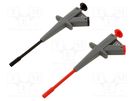 Clip-on probe; pincers type; 4A; 1kVDC; red and black; 4mm BEHA-AMPROBE