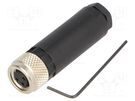 Connector: M8; female; PIN: 3; straight; for cable; plug; 4A; IP67 LAPP