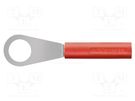 Plug; ring; banana 4mm socket,ring 8,4mm; 60VDC; 32A; red; 8.4mm SCHÜTZINGER
