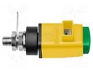 Laboratory clamp; yellow-green; 300VDC; 16A; screw; nickel; 31mm SCHÜTZINGER