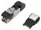 Plug; RJ45; PIN: 8; Cat: 6a; shielded; Layout: 8p8c; 5÷9mm; for cable LAPP
