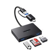 Karšu lasītājs SD, microSD USB 3.0/USB-C OTG ar 2xUSB-A porti