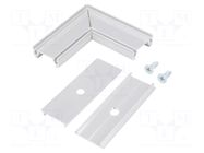 Connector 90°; natural; aluminium; SURFACE10 TOPMET