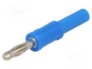 Connector: 4mm banana; adapter; 10A; 30VAC; 60VDC; blue ELECTRO-PJP
