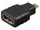 Adapter; HDMI socket,micro HDMI plug; black Goobay