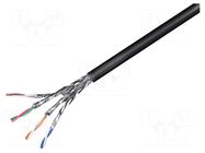 Wire; S/FTP; 4x2x23AWG; 6; wire; CCA; outdoor; Insulation: PE; black GOOBAY