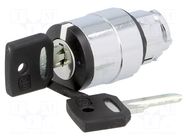 Switch: rotary with key; 22mm; Stabl.pos: 2; black; none; IP66 SCHNEIDER ELECTRIC