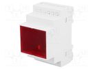 Enclosure: for DIN rail mounting; Y: 90mm; X: 52mm; Z: 65mm; ABS KRADEX