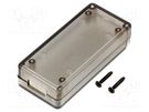 Enclosure: for USB; X: 30mm; Y: 65mm; Z: 15.5mm; ABS HAMMOND