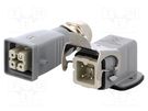 Connector: HDC; male + female; plug + socket,complete set; HA WEIDMÜLLER