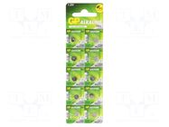 Battery: alkaline; coin,R626,SR66; 1.5V; non-rechargeable; 10pcs. GP