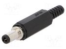 Plug; DC supply; female; 5.5/2.1mm; with strain relief; for cable LUMBERG