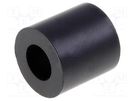 Spacer sleeve; cylindrical; polystyrene; L: 7mm; Øout: 7mm; black FIX&FASTEN