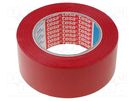 Tape: marking; red; L: 33m; W: 50mm; self-adhesive; Thk: 180um; 200% TESA