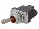 Switch: toggle; Pos: 3; SP3T; (ON)-OFF-ON; 6A/230VAC; 15A/28VDC HONEYWELL