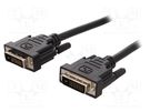 Cable; dual link; DVI-D (24+1) plug,both sides; 1m; black DIGITUS