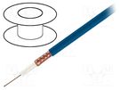 Wire: coaxial; RG59-flex; stranded; OFC; 0.22mm2; PVC; blue; 2kVAC TASKER