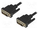Cable; dual link; DVI-D (24+1) plug,both sides; 2m; black DIGITUS