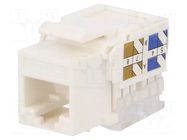 Connector: RJ45; socket; PIN: 8; Cat: 5e; Keystone,unshielded; 8p8c LOGILINK