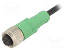 Connection lead; M12; PIN: 5; straight; 1.5m; plug; 60VAC; 4A; PVC PHOENIX CONTACT